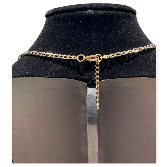 Fashion Jewelry Set Gold Tone Clear Diamond Cut Plastic Beads Earrings - Picture 4 of 6